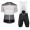 POC Essential Steel Multi Grey Fietskleding Set Wielershirt Korte Mouwen+Korte Fietsbroeken Bib