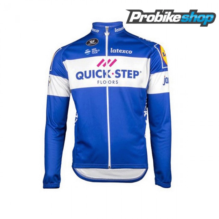 2018 Quick Step Floors Blauw Wielershirt Lange Mouw