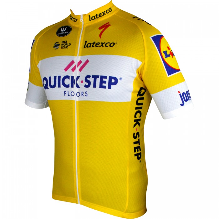 Quick-Step Floors 2018 Tour Special Edition Geel Wielershirt Korte Mouw