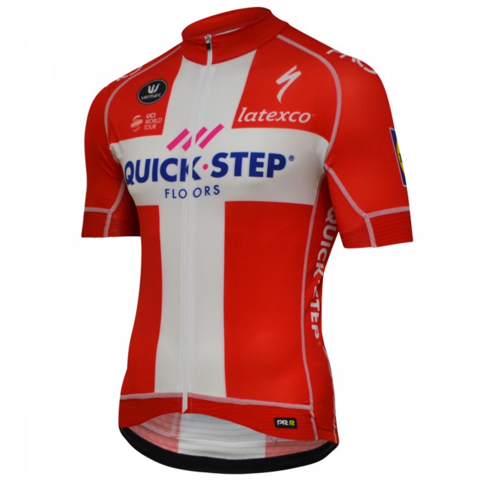 Quick Step Floors PRR 2018-Champion Denmark Wielershirt Korte Mouw