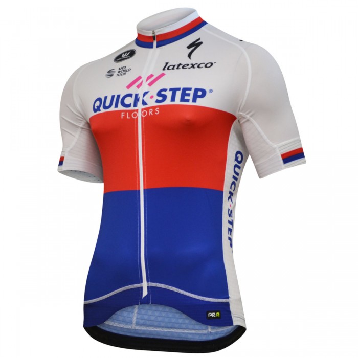 Quick Step Floors 2018 Czech Champion Wielershirt Korte Mouw