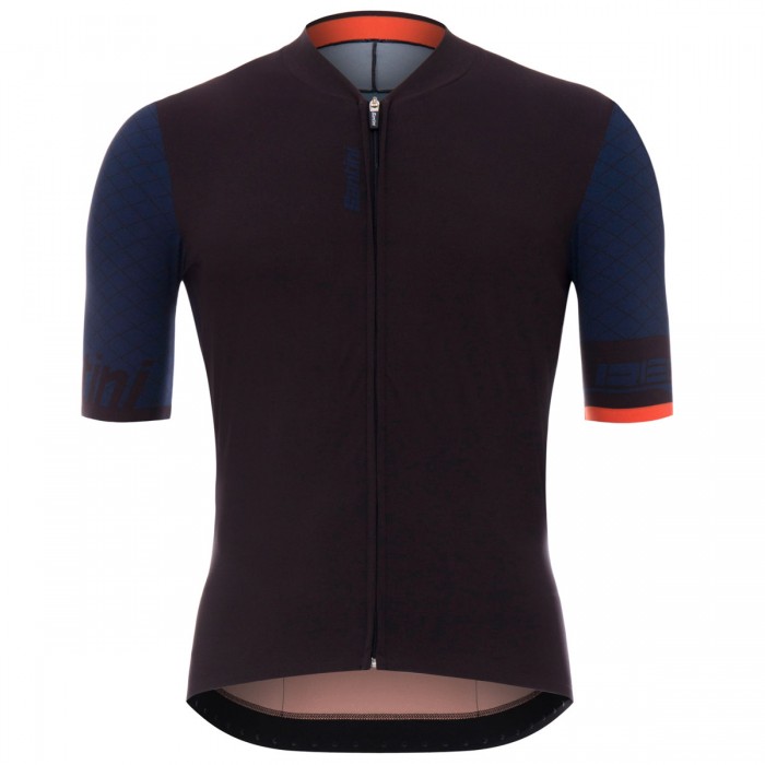 Santini Redux Zwart Wielershirt Korte Mouw