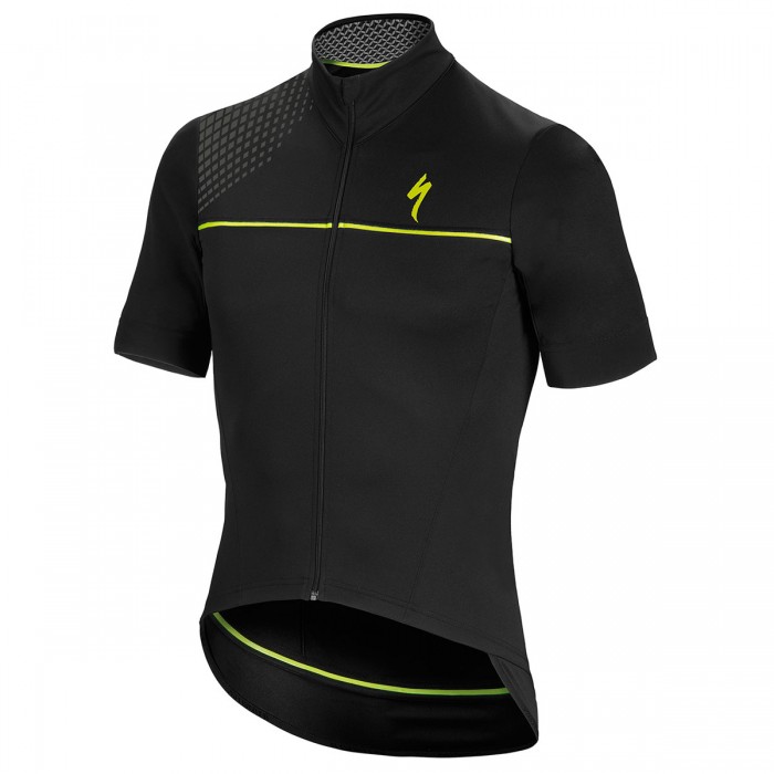 Specialized SL Elite Race-Zwart Geel Wielershirt Korte Mouw