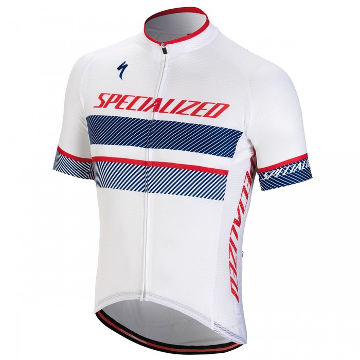 Specialized RBX Comp Logo-Wit Blauw Wielershirt Korte Mouw