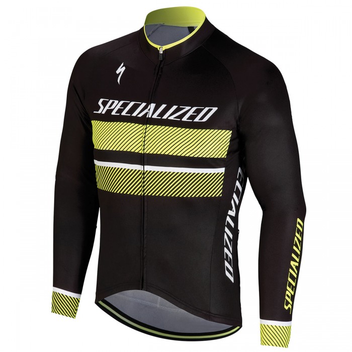 Specialized RBX Comp Logo-Geel Wielershirt Lange Mouw