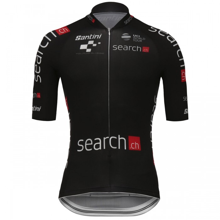 Tour De Suisse 2018 Zwart Wielershirt Korte Mouw