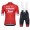 Trek Segafredo 2018 Rood Fietskleding Set Wielershirt Korte Mouwen+Korte Fietsbroeken Bib