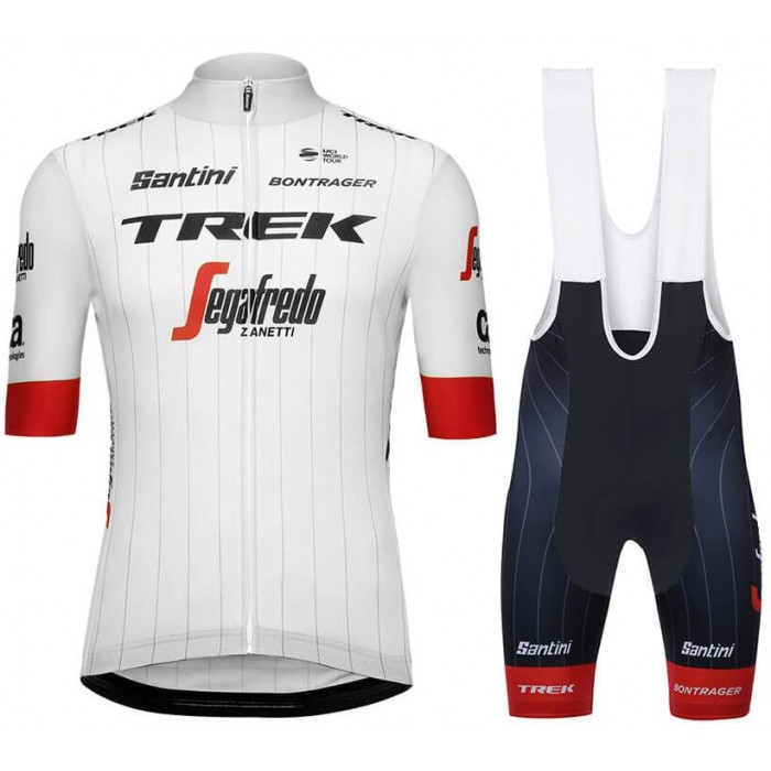 TREK-SEGAFREDO Tour De France 2018 Fietskleding Set Wielershirt Korte Mouw+Korte Fietsbroeken Bib