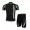 Merida 2014 Wielerkleding Set Set Wielershirts Korte Mouw+Fietsbroek Zwart Groen Wit