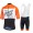 2017 Morvelo Nauty Nth Fietskleding Set Fietsshirt Met Korte Mouwen+Korte Koersbroek Oranje