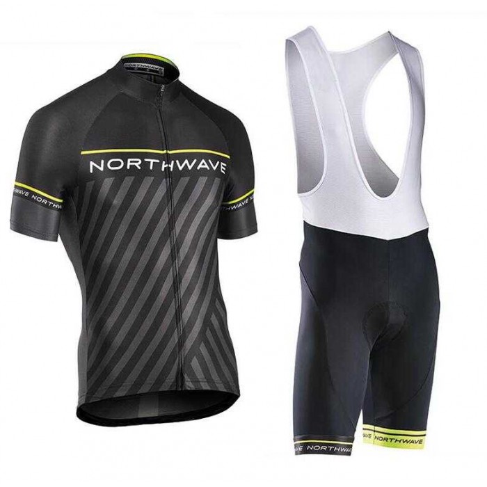 2017 NorthWave Fietskleding Set Fietsshirt Met Korte Mouwen+Korte Koersbroek 08