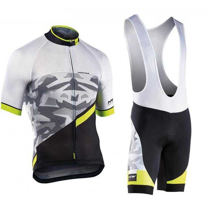 2017 NorthWave Fietskleding Set Fietsshirt Met Korte Mouwen+Korte Koersbroek 01