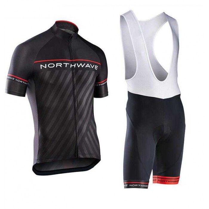 2017 NorthWave Fietskleding Set Fietsshirt Met Korte Mouwen+Korte Koersbroek 02