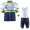 2016 ORICA GreenEDGE Fietskleding Set Fietsshirt Met Korte Mouwen+Korte Koersbroek Blauw Wit Zwart