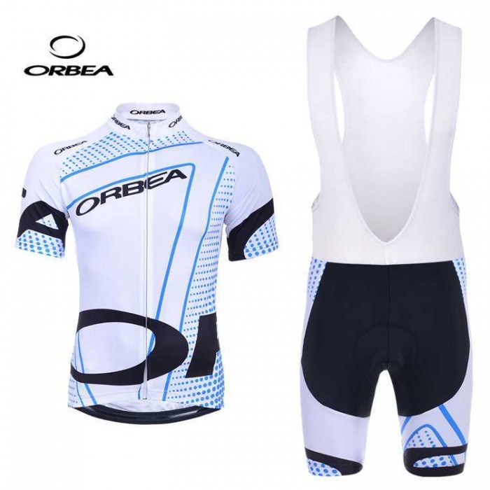 Orbea 2014 Fietskleding Set Fietsshirt Met Korte Mouwen+Korte Koersbroek Wit