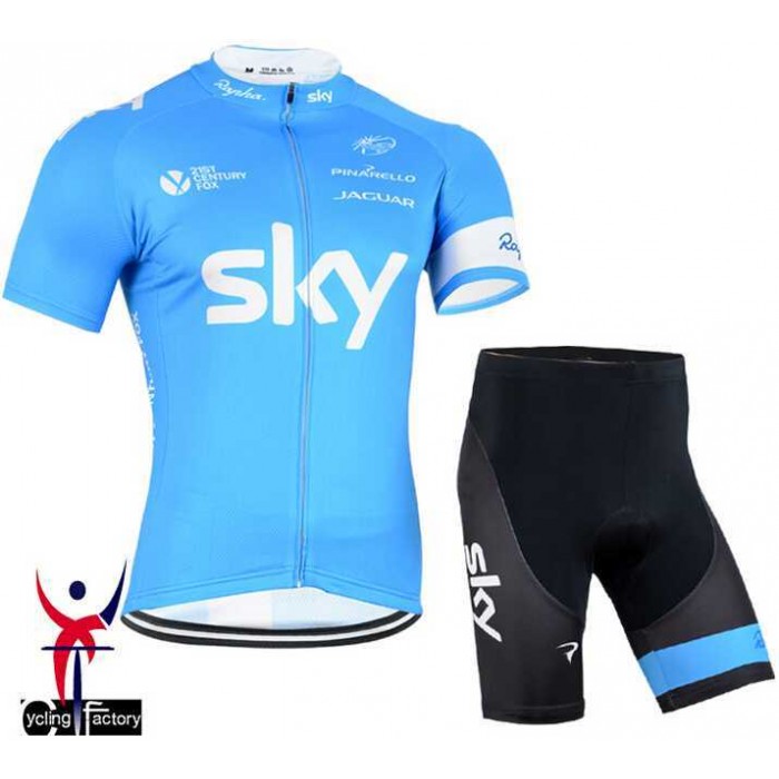 2015 Sky Fisshirt Korte Mouw Zwart+Korte Fisbroeken