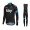 2016 SKY British Fietskleding Set Fietsshirt Lange Mouwen+Lange Fietsbroeken Bib Vliezen Zwart Blauw