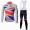 Teams Sky Great Britain Regno Unito Fietskleding Set Wielershirts Lange Mouw+Lange Wielrenbroek Bib