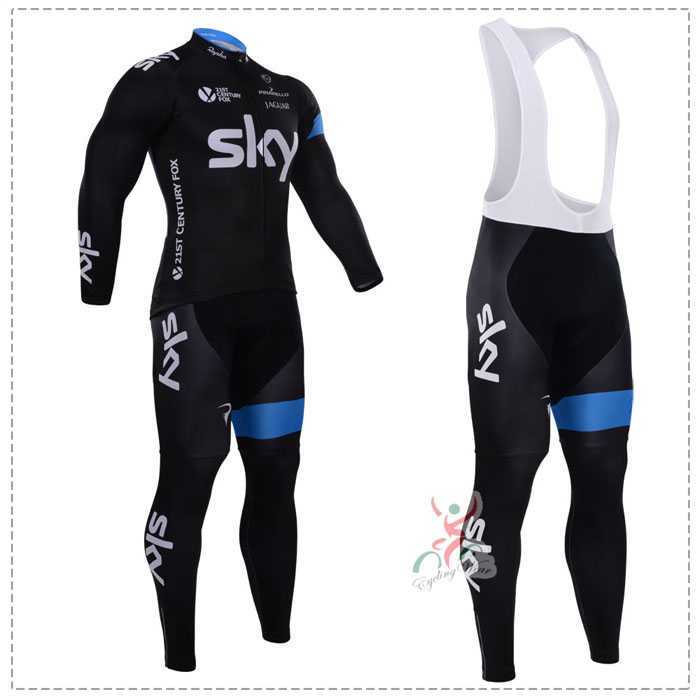 2015 SKY Fietskleding Set Lange Mouw+Lange Koersbroek