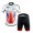2016 SKY British Fietskleding Set Fietsshirt Korte Mouwen+Fietsbroek-Korte Zwart Rood Wit