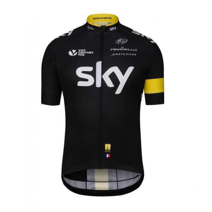 2016 SKY Geel Wielershirt Met Korte Mouwen