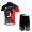 Scott Racing Teams Wielerkleding Set Wielershirts Korte+Korte Fietsbroeken Zwart Rood