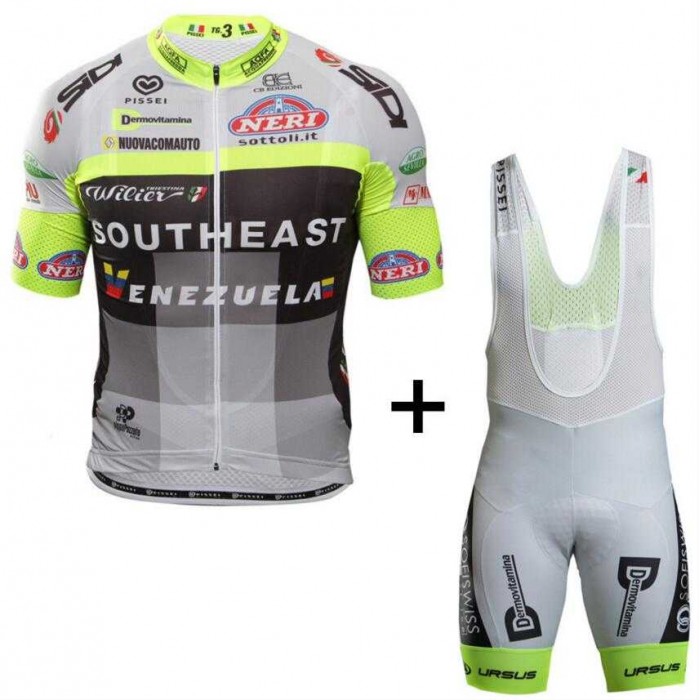 2016 SiDi Southeast Fietskleding Set Fietsshirt Met Korte Mouwen+Korte Koersbroek 1