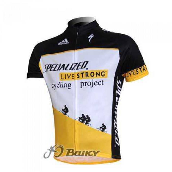 Specialized Livestrong Wielershirt Met Korte Mouwen Wit Geel