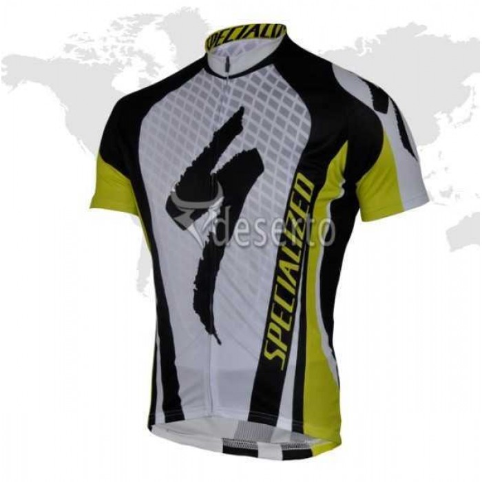 Specialized Outlet Wielershirt Met Korte Mouwen Wit Zwart Geel 2013