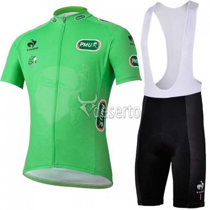 Tour De France Wielershirt Groen Fietskleding Set Fietsshirt Met Korte Mouwen+Korte Koersbroek