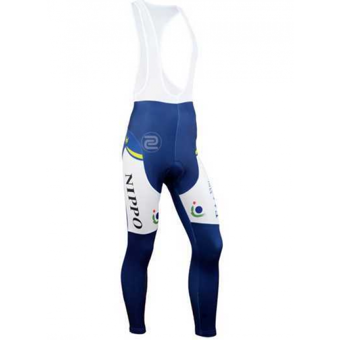 2014 FANTINI Fietskleding Lange Fietsbroeken Bib Blauw Geel Wit