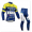 2014 FANTINI Wielerkleding Set Wielershirt Lange Mouw+Lange Fietsbroeken Blauw Geel Wit