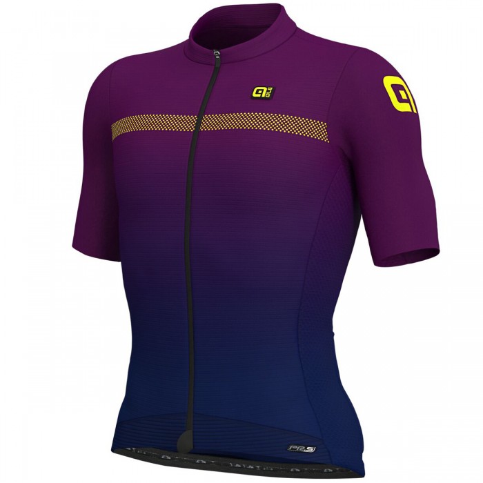 Ale PRS Fade-Blauw Viola Wielershirt Korte Mouw