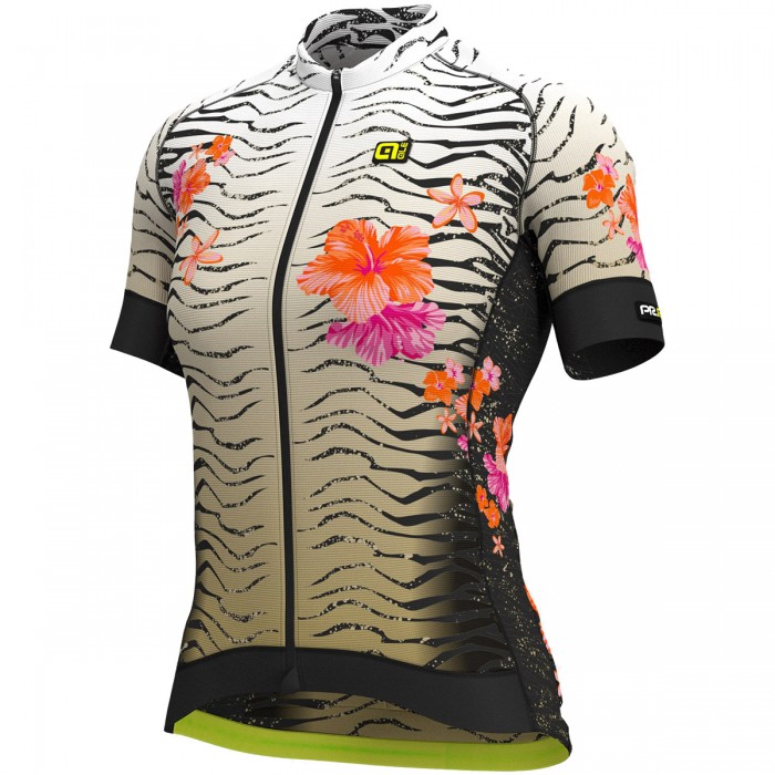 Dames Ale Graphics PRR Savana-Wit Oro Wielershirt Korte Mouw