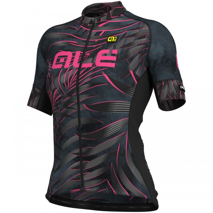 Dames Ale Graphics PRR Sunset-Zwart Roze Wielershirt Korte Mouw