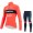 Fietskleding Profteams Trek Segafredo 2022 Pro Wielerkleding Fietsshirt Lange Mouw+Lange Fietsbroek Bib rood xoWx3