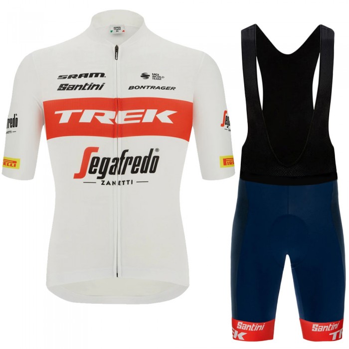 Fietskleding Profteams Trek Segafredo White Wielerkleding Wielershirt Korte Mouw+Korte Fietsbroeken Bib GQOZ5