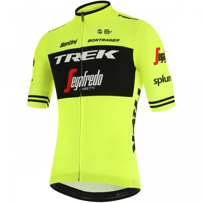 Trek Segafredo 2019 Training Fluo Geel Wielershirt Korte Mouw