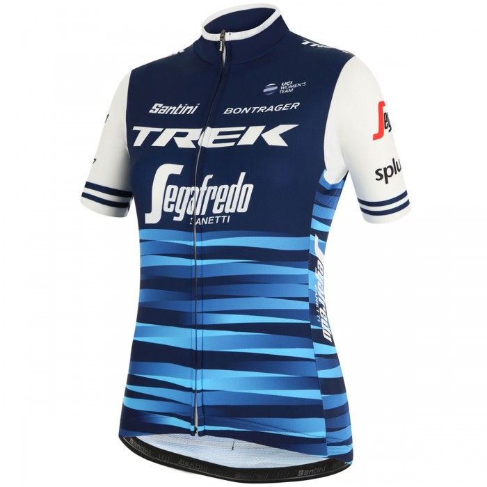 Trek Segafredo 2019 Dames Blauw Wielershirt Korte Mouw